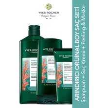 Yves Rocher Arındırıcı Şampuan Saç Kremi ve Peeling Maskesi 3'lü Set Yağlı Saçlara Özel