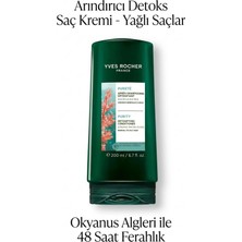 Yves Rocher Vegan Arındırıcı Saç Kremi 200 ml Yağlı Saçlar İçin Okyanus Algleri ile Detoks