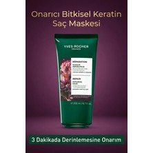 Yves Rocher Onarıcı Saç Maskesi Bitkisel Keratin Yipranmış Saçlar Vegan 200 ml