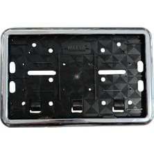 Novis Liora Çerçeveli Motorsiklet Plakalık Plaka Altlığı Krom Nikelajlı 26X17CM 1 Adet