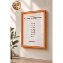 Decovian Home Doğal Ahşap Çerçeve -Boş Çerçeve-Resim Çerçevesi, Poster Puzzle Çerçevesi (Ön Korumalı,postersiz)