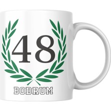 Rabona Fashion Bodrum 48 Tasarımlı Porselen Kupa Bardak - Bodrum Sevdalılarına Özel Hediye
