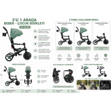 Sepetopia Globber Explorer 4in1 Katlanabilir Bisiklet Zeytin Yeşili