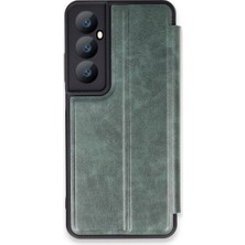 Sepetopia Realme C65 Kılıf Flip Cover - Koyu Yeşil