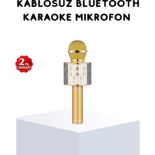 Sepetopia Karaoke Mikrofonu Bluetooth USB Aux Girişli Yankı Efektli