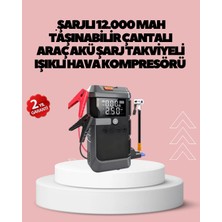 Sepetopia Araç Için 4 Fonksiyonlu Akü Takviye ve Lastik Şişirme Cihazı