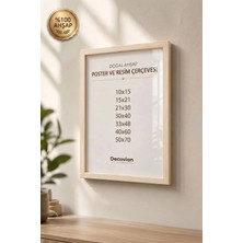 Doğal Ahşap Çerçeve -Boş Çerçeve-Resim Çerçevesi, Poster Puzzle Çerçevesi (Ön Korumalı,postersiz)