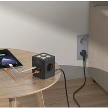 Sepetopia Akım Korumalı 3’lü Priz Gece Lambalı 25W 2xusb 2xtype-C Çıkış Yüksek Gerilim Koruma Priz