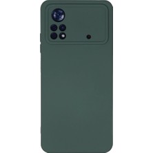 Sepetopia Xiaomi Poco X4 Pro 5g Kılıf Nano Içi Kadife Silikon - Koyu Yeşil