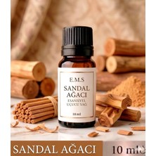 Ems E.M.S  SANDAL AĞACI Esansiyel Uçucu Yağ Buhurdanlık Yağı Difüzör Esansı Oda Kokusu Esansı MUM ESANSI 10 ML.
