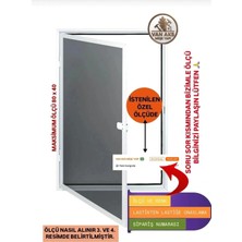 Van Aks Meşe Yapı Menteşeli Sineklik  Beyaz Renk  [UZUNLUK:150 -170  x Genişlik: 70 - 100 ] ÜRETİM İÇİN ÖLÇÜ BİLDİRİN 