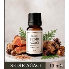 E.M.S SEDİR AĞACI Esansiyel Uçucu Yağ Buhurdanlık Yağı Difüzör Esansı Oda Kokusu Esansı MUM ESANSI 10 ML.