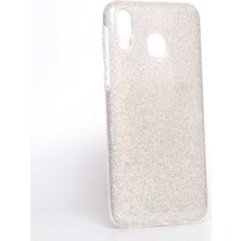 ZM Store Galaxy M20 Uyumlu Kılıf Renkli Simli Parlak Shining Kapak