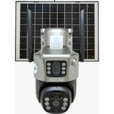 Viva SIM-735W 6mp Solar Güvenlik Kamerası Wifi Ptz Çift Lensli Hareket Takipli Kamera