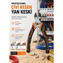 Kalemhane Yüksek Kalite Çivi Kesen Yan Keski