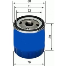 Psa Depomix 1109.AP Yağ Filtresi P106-P206-P307 1.1i-1.4i-1.6i 96 1109.AP