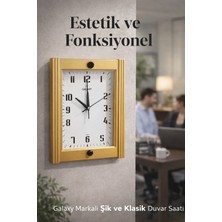 Klasik Altın Çerçeveli Duvar Saati
