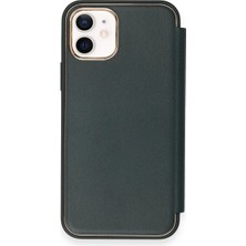 Toyigoo Mey Ithalat®  iPhone 12 Kılıf Dolpin Kapaklı - Koyu Yeşil TYGRSYT9573
