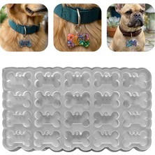 Tahtakale Toptancı Silikon Kalıp Epoksi Çoklu Köpek Kemik Tasma Künyesi Kalıbı 20 Li 4.1 x 2.5 cm