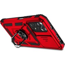 Toyigoo Mey Ithalat®   Redmi Note 11 Pro Kılıf Pars Lens Yüzüklü Silikon - Kırmızı TYGRSYT9573