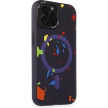 Toyigoo Mey Ithalat®  iPhone 14 Pro Colorful Magsafe Kapak - Derin Mor TYGRSYT9573