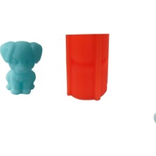 Tahtakale Toptancı Silikon 3D Kalıp Sevimli Köpek Modeli Mum ve Taş Tozu Kalıbı 4.8 cm