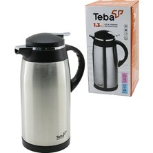 Sepetopia 1.3lt Çelik Termos Iç Kısmı Cam 12 Saat Sıcak - 24 Saat Soğuk Çift Contalı Kapak (5517)