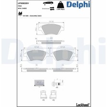 Delphi Depomix Ön Fren Balatasi Corsa F 19- Crossland 17- Mokka 20- C3 Ii-Iii-Aircross 09- C4 14- 208 19- 2008 19- Ds3 15- 15 Inç 283MM