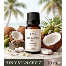 E.M.S HİNDİSTAN CEVİZİ Esansiyel Uçucu Yağ Buhurdanlık Yağı Difüzör Esansı Oda Kokusu Esansı MUM ESANSI 10 ML.