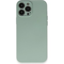 Toyigoo Mey Ithalat®  iPhone 13 Pro Max Kılıf Nano Içi Kadife Silikon - Su Yeşili TYGRSYT9573