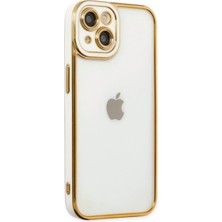 Toyigoo Mey Ithalat®  iPhone 14 Plus Kılıf Liva Lens Silikon - Beyaz TYGRSYT9573