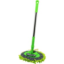 Sepetopia 25CM - Oval   Makarna  Mop Renkli Mikrofiber  180° Hareketli - Uzayan Metal Saplı= 54--90CM (5517)