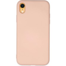 Toyigoo Mey Ithalat®  iPhone Xr Kılıf Nano Içi Kadife Silikon - Pudra TYGRSYT9573