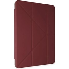 Toyigoo Mey Ithalat®  iPad Air 4 10.9 Kılıf Kalemlikli Mars Tablet Kılıfı - Mürdüm TYGRSYT9573