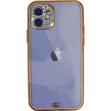 Toyigoo Mey Ithalat®  iPhone 12 Kılıf Liva Taşlı Silikon - Pembe TYGRSYT9573