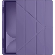 Toyigoo Mey Ithalat®  iPad Pro 11 (2024) Kılıf Kalemlikli Hugo Tablet Kılıfı - Mor TYGRSYT9573