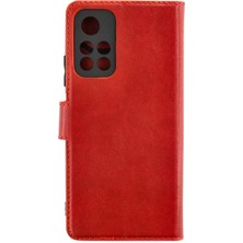 Toyigoo Mey Ithalat®   Redmi Note 11T Kılıf Trend S Plus Kapaklı Kılıf - Kırmızı TYGRSYT9573
