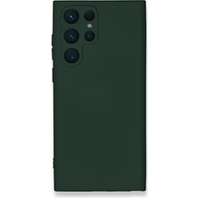 Toyigoo Mey Ithalat®  Samsung Galaxy S23 Ultra Kılıf Nano Içi Kadife Silikon - Koyu Yeşil TYGRSYT9573