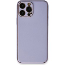 Toyigoo Mey Ithalat®  iPhone 13 Pro Kılıf Coco Deri Silikon Kapak - Açık Lila TYGRSYT9573