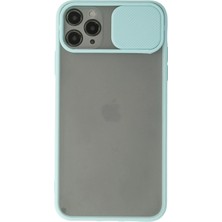 Toyigoo Mey Ithalat®  iPhone 11 Pro Kılıf Palm Buzlu Kamera Sürgülü Silikon - Turkuaz TYGRSYT9573