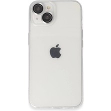 Toyigoo Mey Ithalat®  iPhone 14 Kılıf Luko Lens Silikon - Gümüş TYGRSYT9573