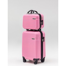 Wander Bag Wander 3000 2’li Valiz Seti Makyaj Çantası Küçük (Kabin) Boy Bavul 360° Döner Teker