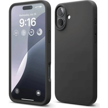 Toyigoo Mey Ithalat®  iPhone 16 Plus Kılıf Nano Içi Kadife Silikon - Siyah TYGRSYT9573