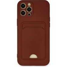 Toyigoo Mey Ithalat®  iPhone 12 Pro Max Kılıf Kelvin Kartvizitli Silikon - Bordo TYGRSYT9573