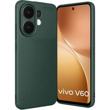 Toyigoo Mey Ithalat®  Vivo V60 5g Auto Focus Karbon Kapak - Koyu Yeşil TYGRSYT9573