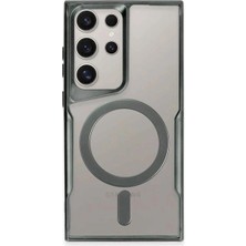 Toyigoo Mey Ithalat®  Samsung Galaxy S24 Ultra Kılıf Boyi Magsafe Silikon Kapak - Yeşil TYGRSYT9573