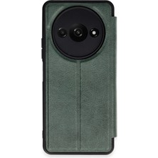 Durukar®   Redmi A3 4g Kılıf Flip Cover - Koyu Yeşil