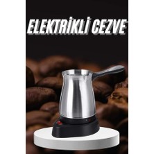 Sepetopia Paslanmaz Çelik Türk Kahvesi Makinesi 6 Fincan Kpasiteli Elektrikli Cezve