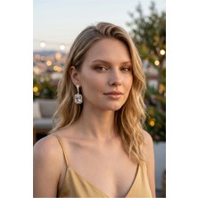 Xuping Jewelry Gosessa Kadın Baget Kesim Zirkon Taşlı Gold Sallantılı Küpe