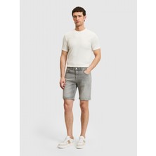 Cacharel Erkek Gri Regular Fit Jean Bermuda Şort 50268924-DN0025